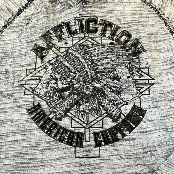 Vintage Y2k Grunge Affliction Reversible Hoodie Sz M - Picture 11 of 14